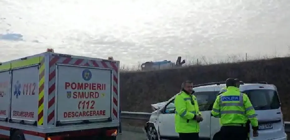 UPDATE: Accident între un TIR și un autoturism pe Autostrada A2 – foto 3