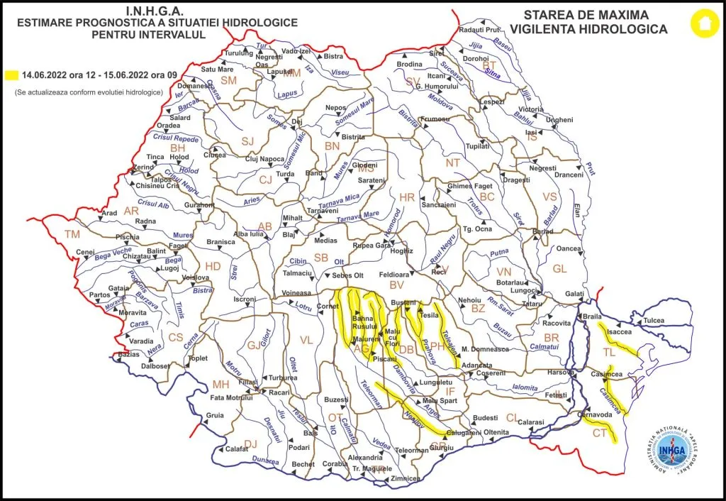 Cod galben de inundații pentru râurile din județele Constanța și Tulcea – foto 2