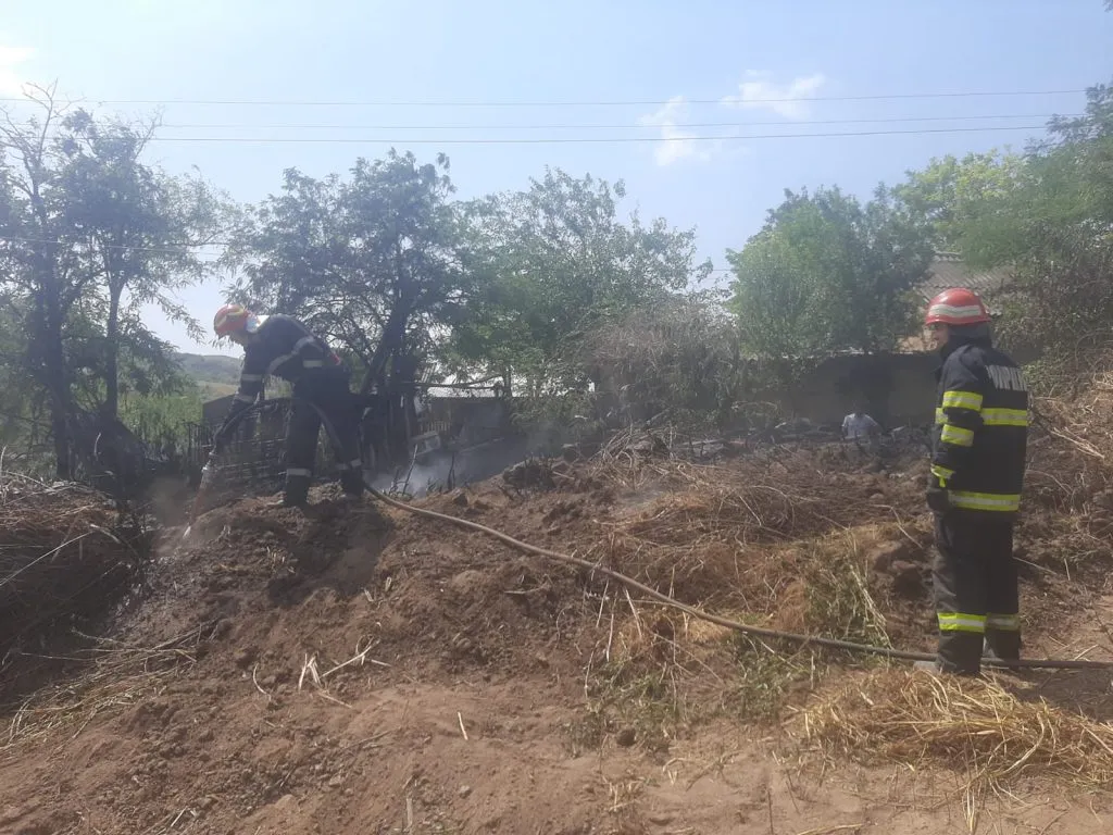 Incendiu de vegetație uscată în satul tulcean Măgurele – foto 3
