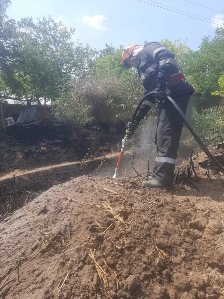 Incendiu de vegetație uscată în satul tulcean Măgurele – foto 2