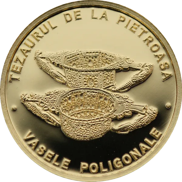 O nouă lansare în circuitul numismatic: Monedă de aur cu Tezaurul de la Pietroasa – foto 3