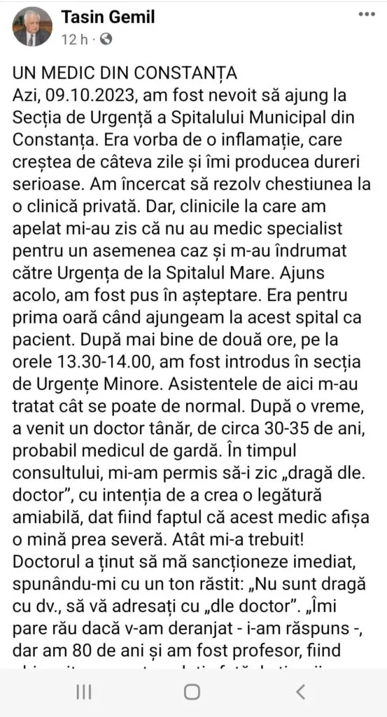 Bunul simț, în moarte clinică: Profesor renumit, umilit de un medic cu 50 de ani mai tânăr – foto 2