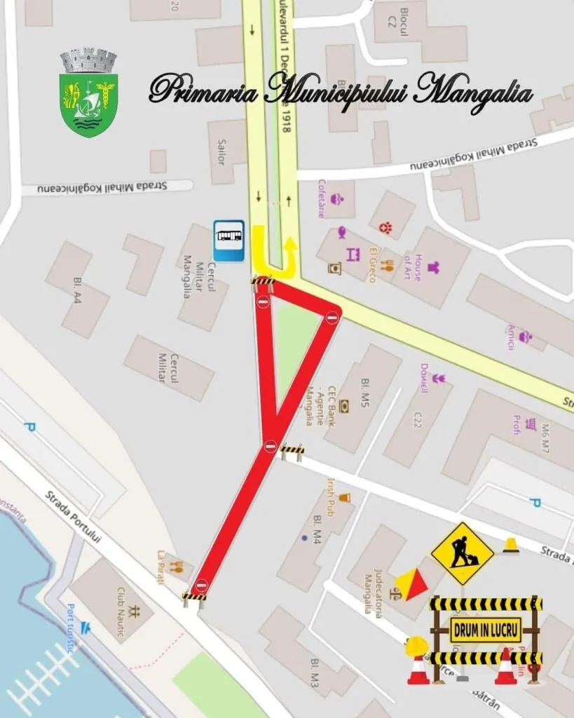 Trafic închis pe o stradă din Mangalia – foto 2