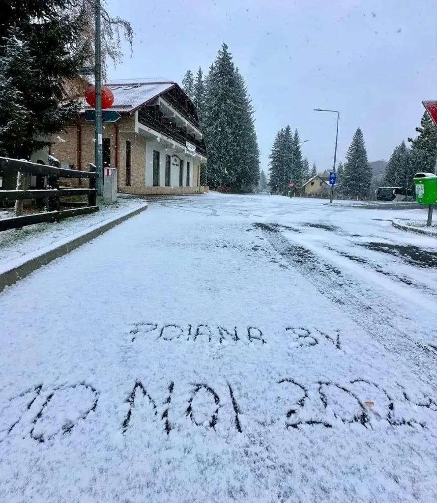 La noi plouă, la munte a nins (FOTO)  – foto 4