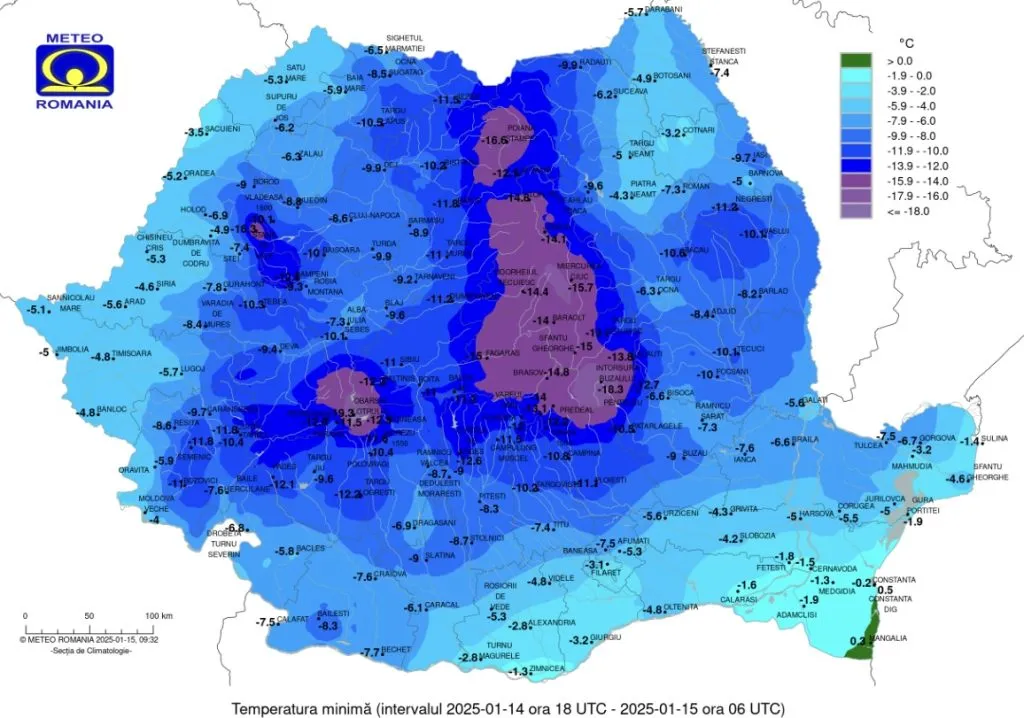 Dimineață sub semnul gerului în România. Vezi unde s-au înregistrat minus 19 grade Celsius – foto 2