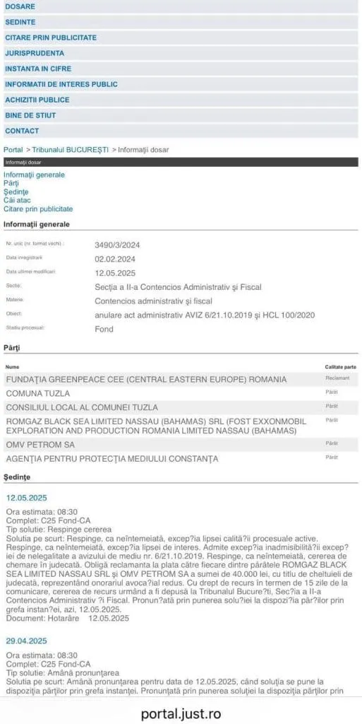 Burduja: Tribunalul Bucureşti a respins pe fond acţiunea Greenpeace de blocare a proiectului Neptun Deep – foto 2