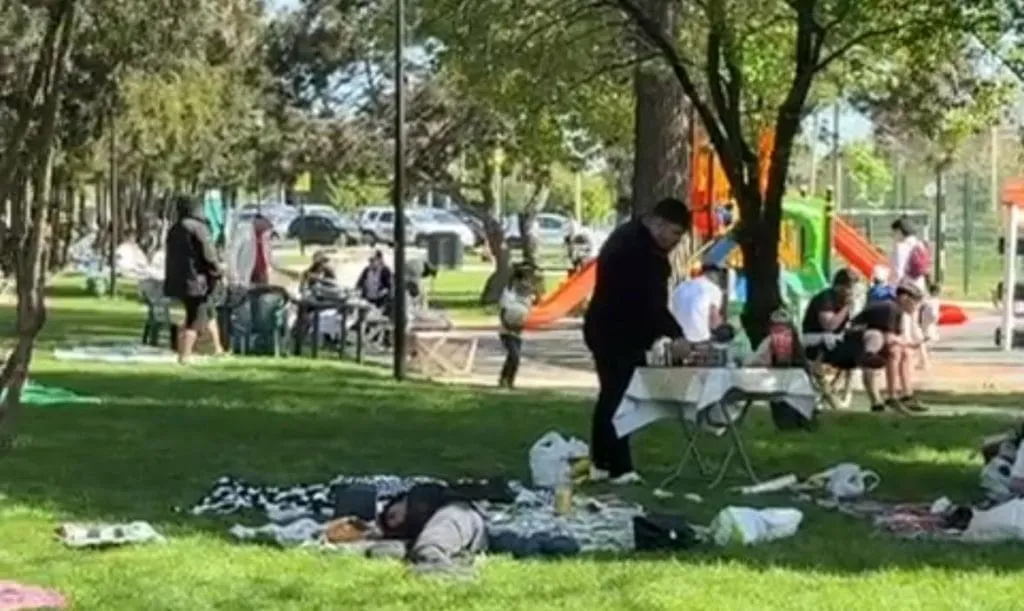 Credeați că plajele sunt pline?! Parcurile cu locuri special amenajate pentru grătare gem de oameni, încă din zorii zilei – foto 3