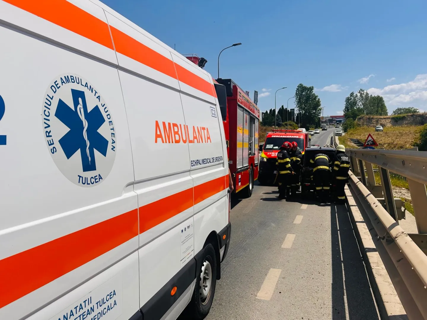 Accident rutier la Tulcea: două persoane au avut nevoie de îngrijiri medicale