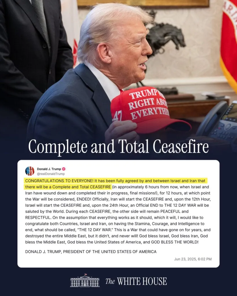 UPDATE: Război Israel-Iran: Trump anunță încetarea focului – foto 2