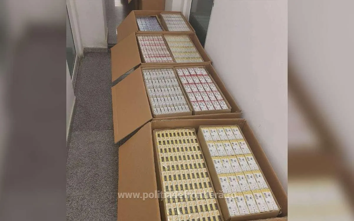 Țigări de peste o jumătate de milion de lei, descoperite de polițiștii de frontieră la Negru Vodă