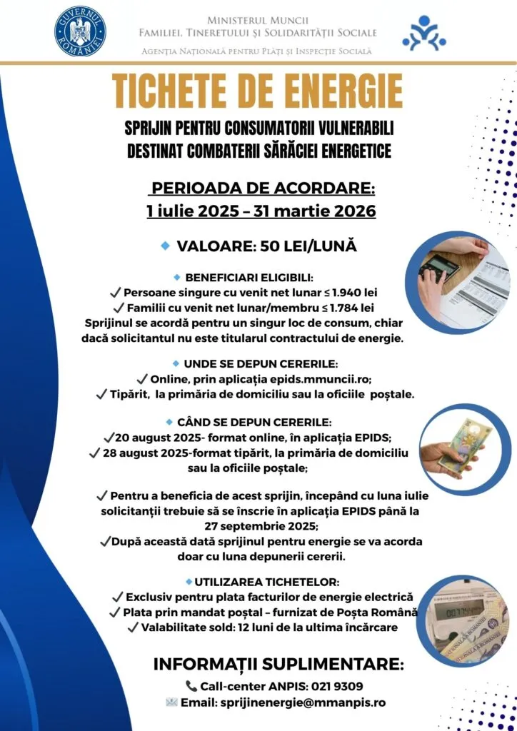 Tichete de energie electrică pentru consumatorii vulnerabili. Iată cum le pot obține cei din Medgidia – foto 3