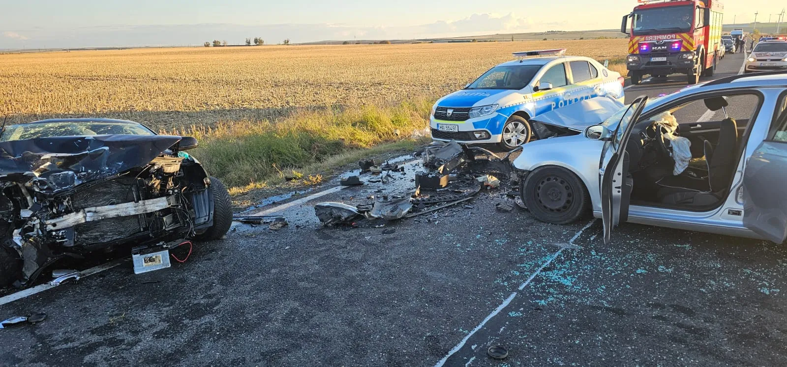 Accident rutier grav la ieșirea din Mihai Viteazu spre Baia