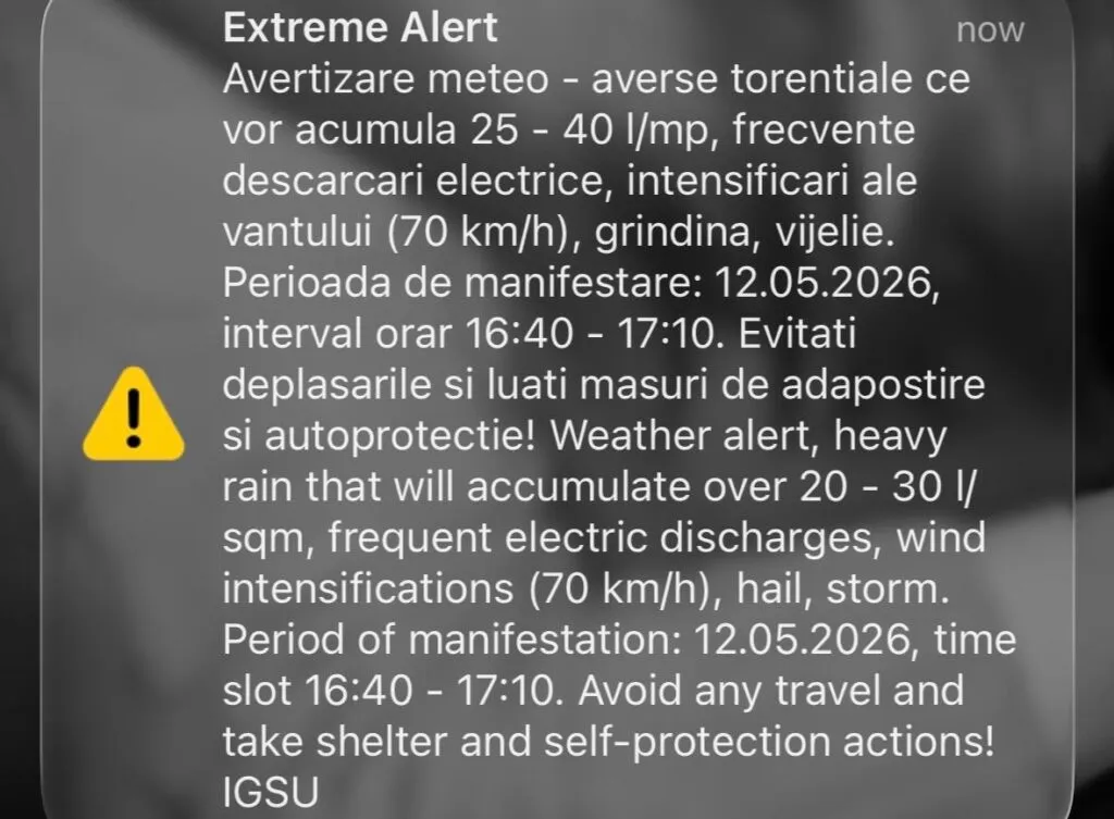 RO-Alert la Constanța. Avertizare de vreme severă – foto 2