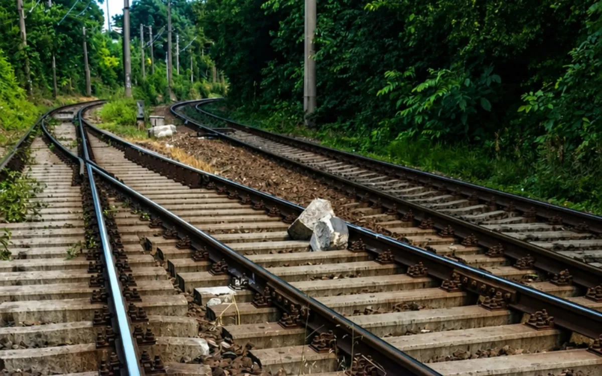 Obstacol pe calea ferată, la intrare în Constanța. Circulația trenurilor, afectată temporar