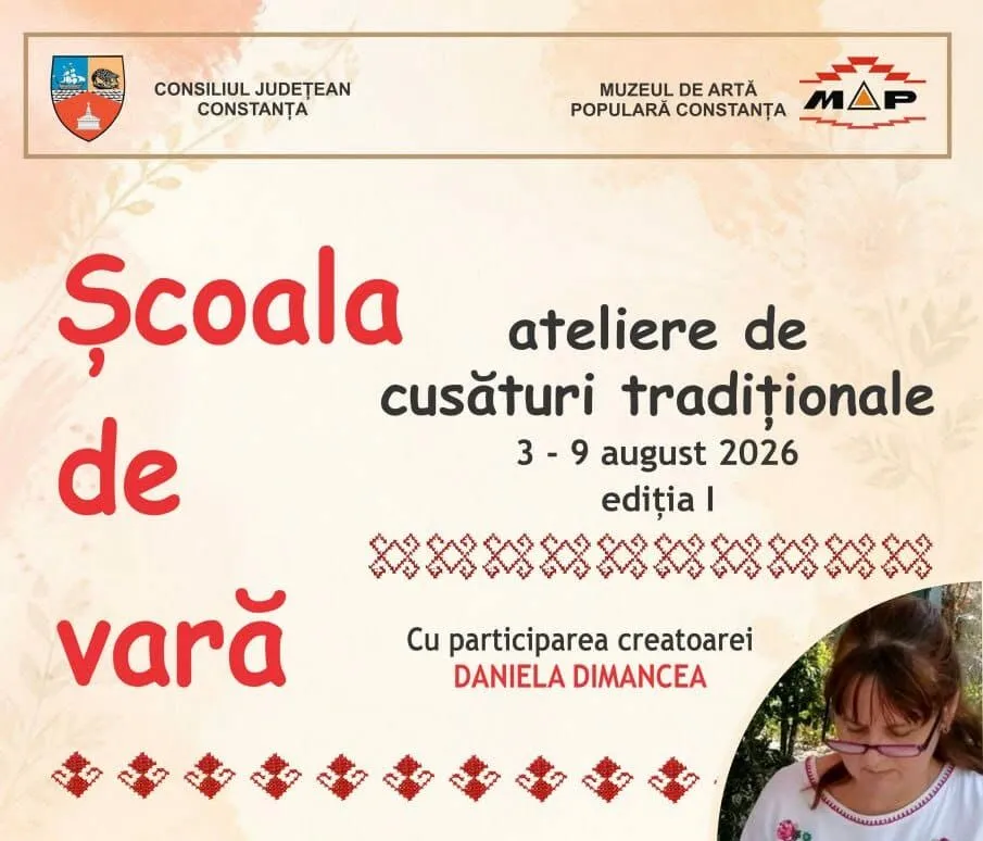 Muzeul de Artă Populară din Constanța organizează o școală de vară dedicată cusăturilor tradiționale