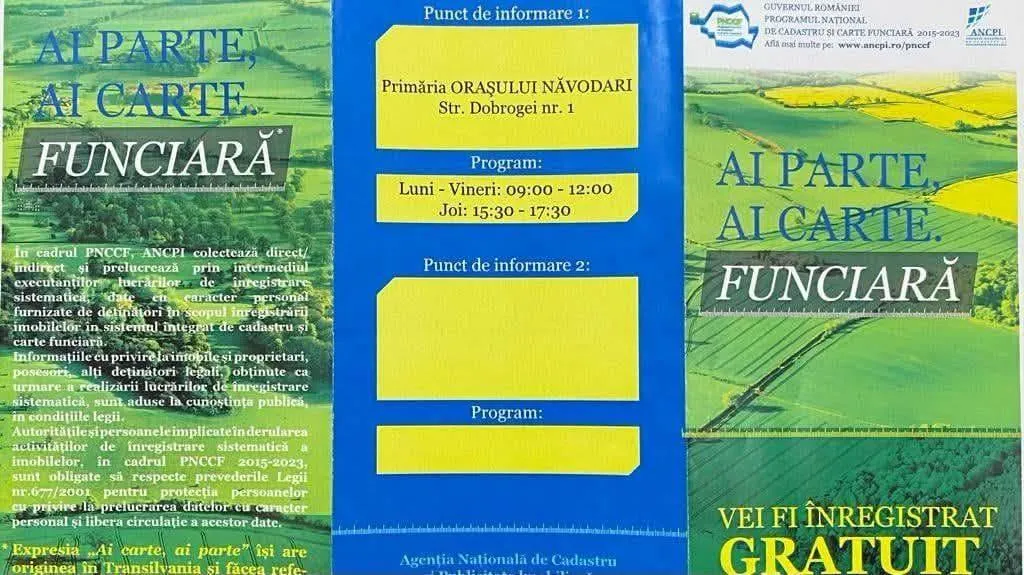Verificări cadastrale la Năvodari. Proprietarii pot cere rectificări până pe 11 septembrie