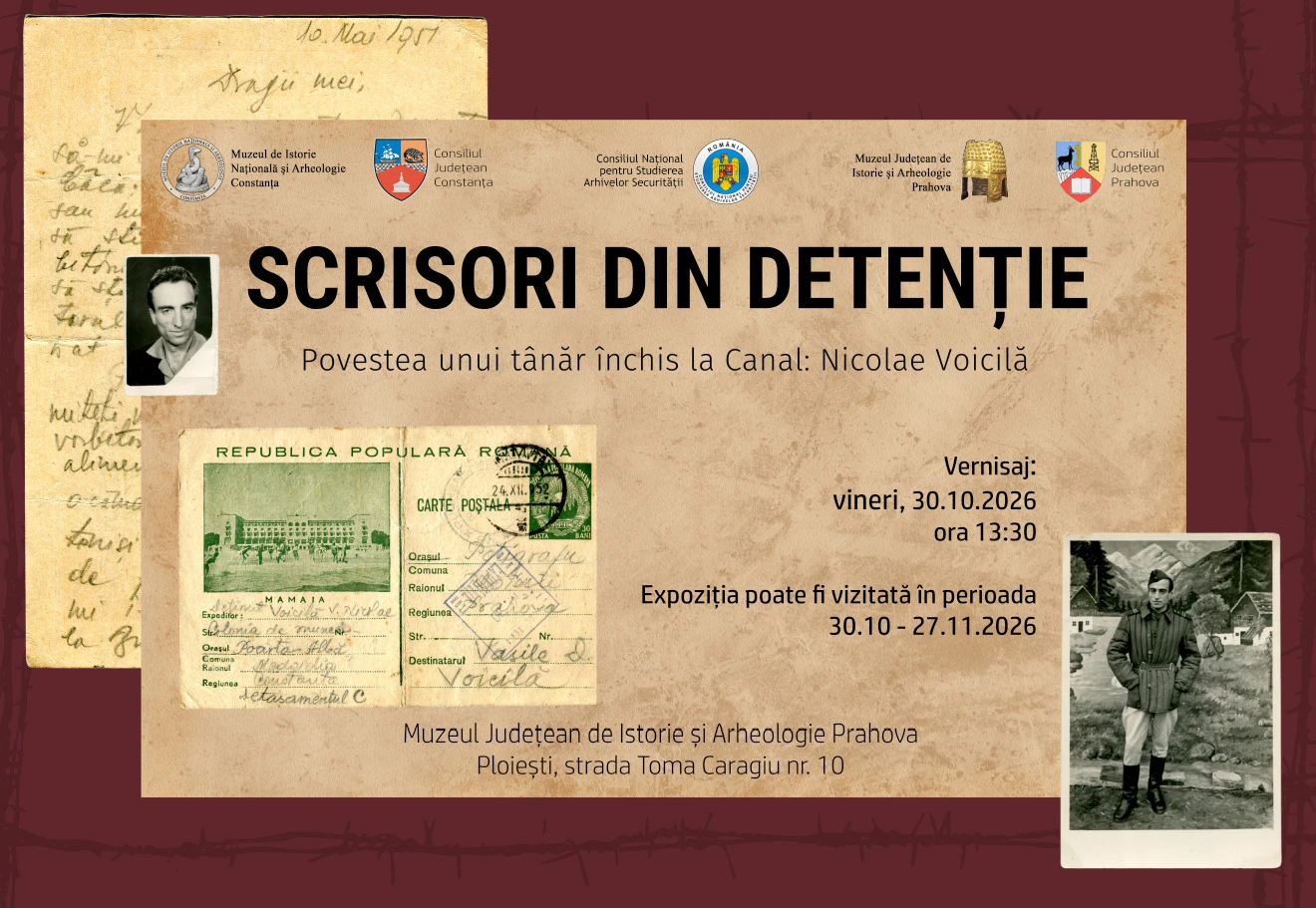 Povestea tânărului închis la Canal, care a lucrat la restaurarea Cazinoului din Constanța. Expoziția „Scrisori din detenție”, prezentată  la Ploiești