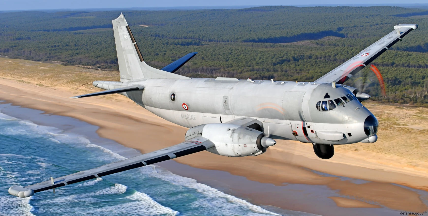 Avion francez de patrulare maritimă, dislocat la Mihail Kogălniceanu pentru misiuni de supraveghere în Marea Neagră