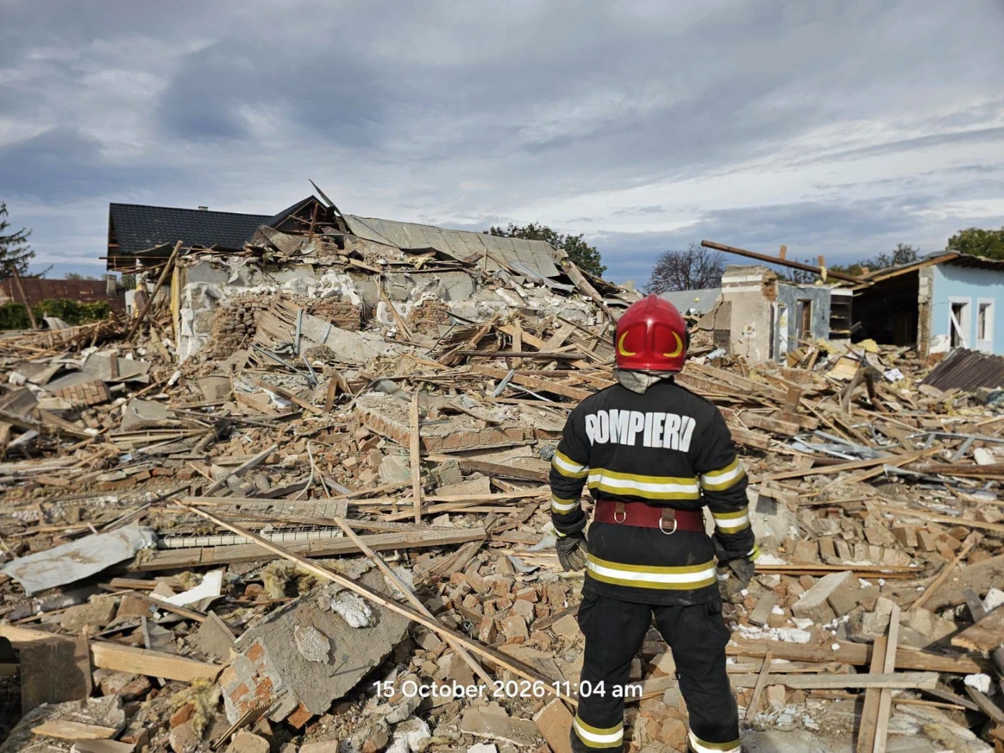Explozie devastatoare în Vrancea. Trei case distruse și alte șapte afectate
