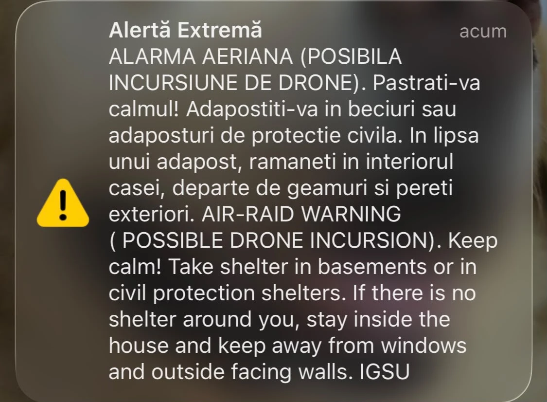 Grup de drone detectat la nord-est de Vâlcove. A fost emis RO-Alert în nord-estul județului Tulcea – foto 2