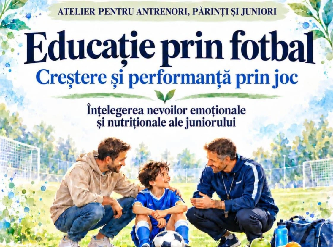 „Educație prin fotbal – Creștere și performanță prin joc”, atelier dedicat micilor fotbaliști, la Năvodari